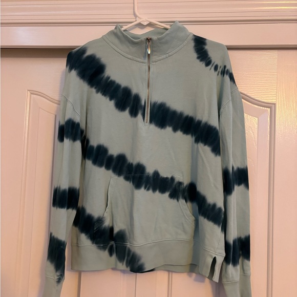 Blue Tie Dye Quarter Zip, Cute zip up, sweater - Picture 1 of 1